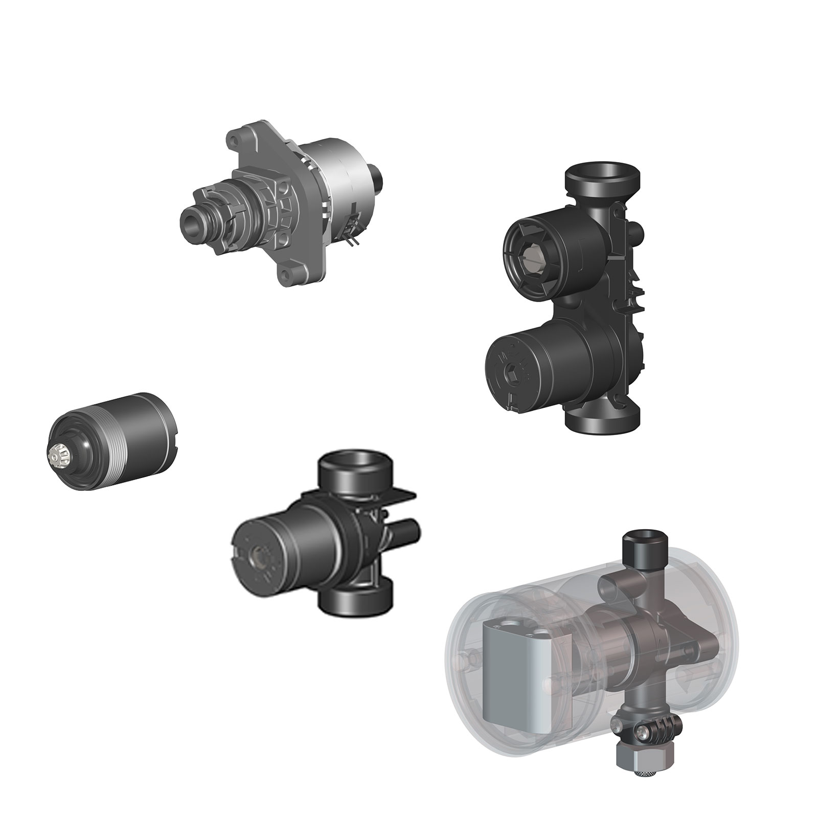 Selection of Aquis hydraulic units and solenoid valves
